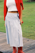 Annika Midi Skirt - Stripe by Juni