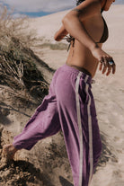 Purple terry pants by Atmosea