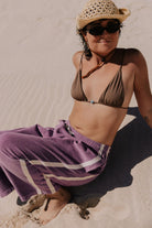 Purple Jacaranda terry pants by Atmosea