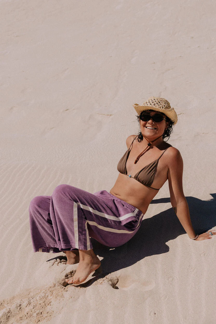 Apres Surf Pant Terry Towelling by Atmosea - purple