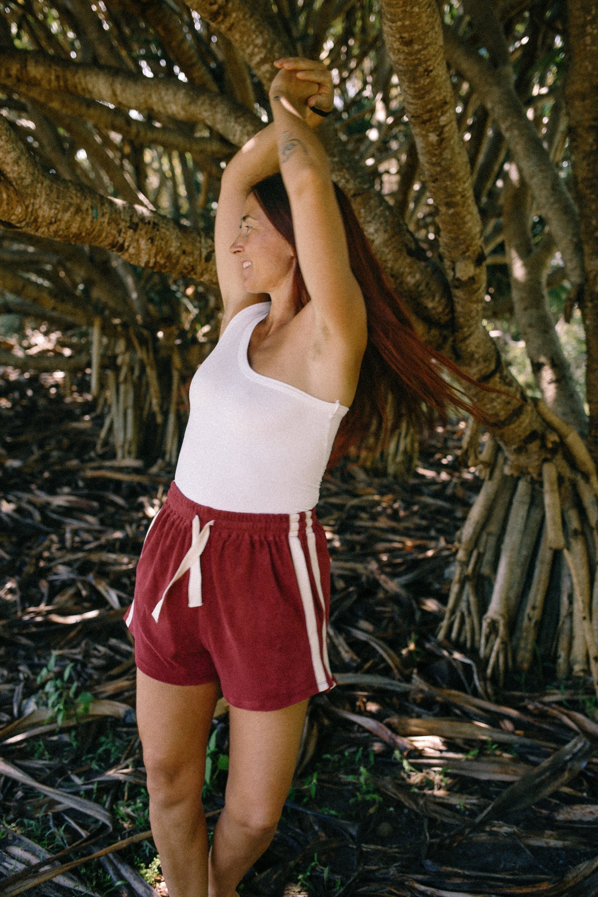 atmosea terry towelling short in berry