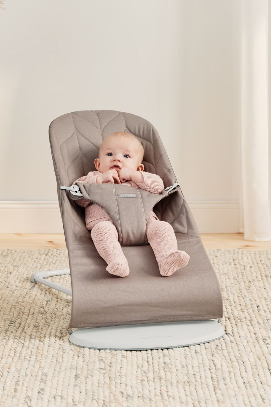 Baby Bjorn Bouncer Bliss Woven Petal Quilt Sand Gray