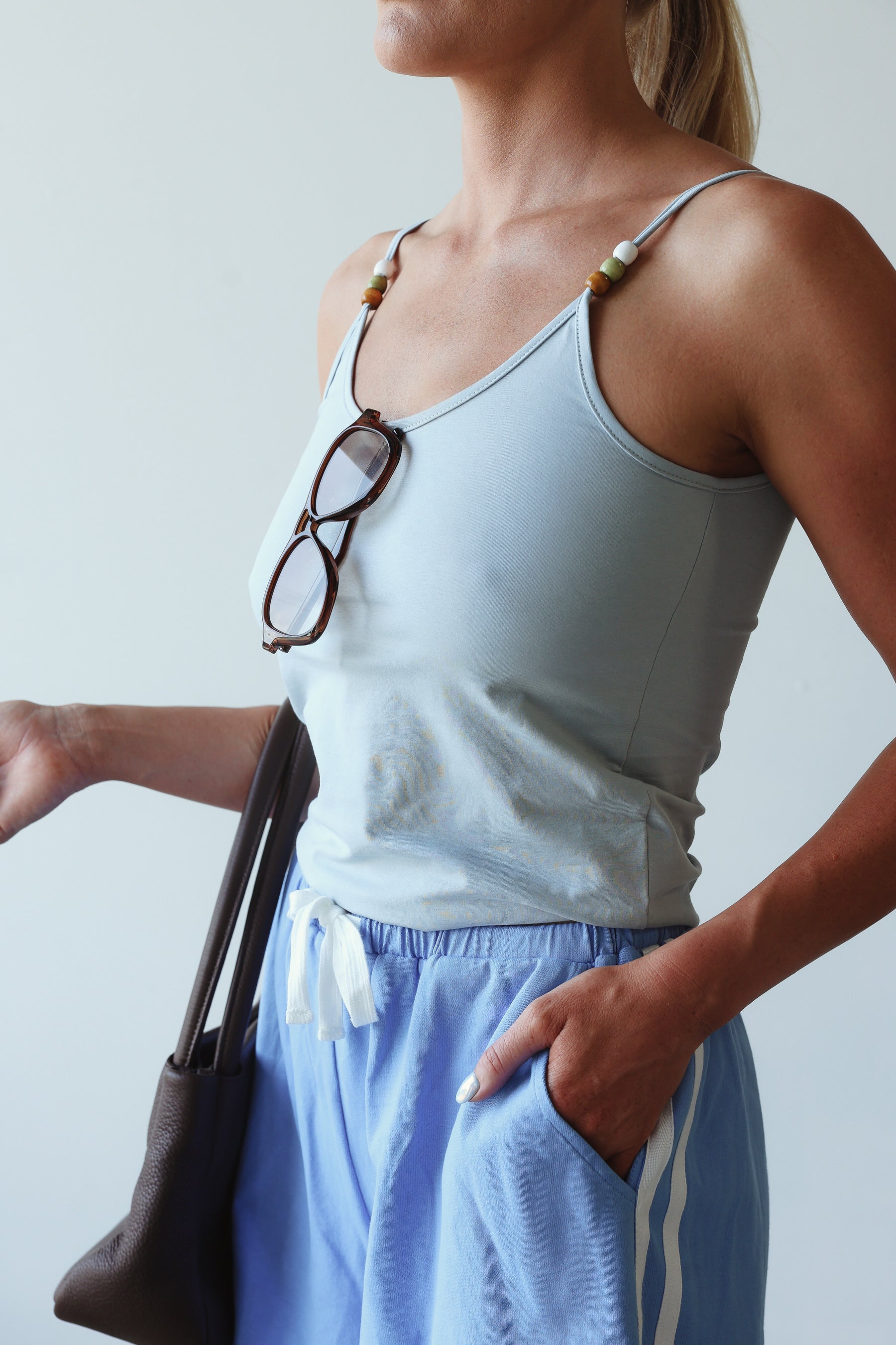 Bead Tank - Cornflower by By Billie