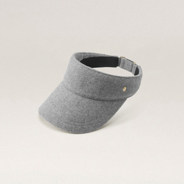 Berkley Wool Visor by Helen Kaminski - light grey melange