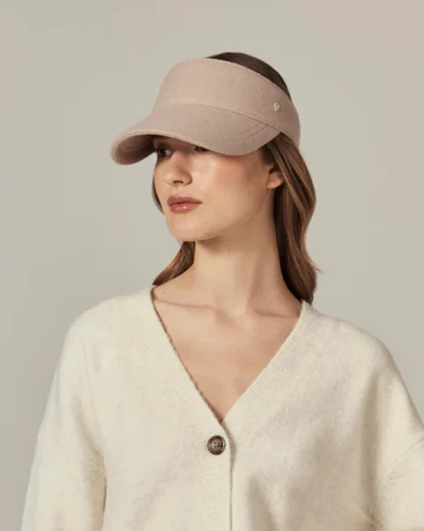 Berkley Wool Visor by Helen Kaminski - mushroom