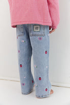 Blair Jean garden floral embroidery Juni ethical denim pants
