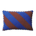 Blanca Ric Rac Cushion Blue Jay by Sage & Clare lounge cushion made from cotton with vertical stripes