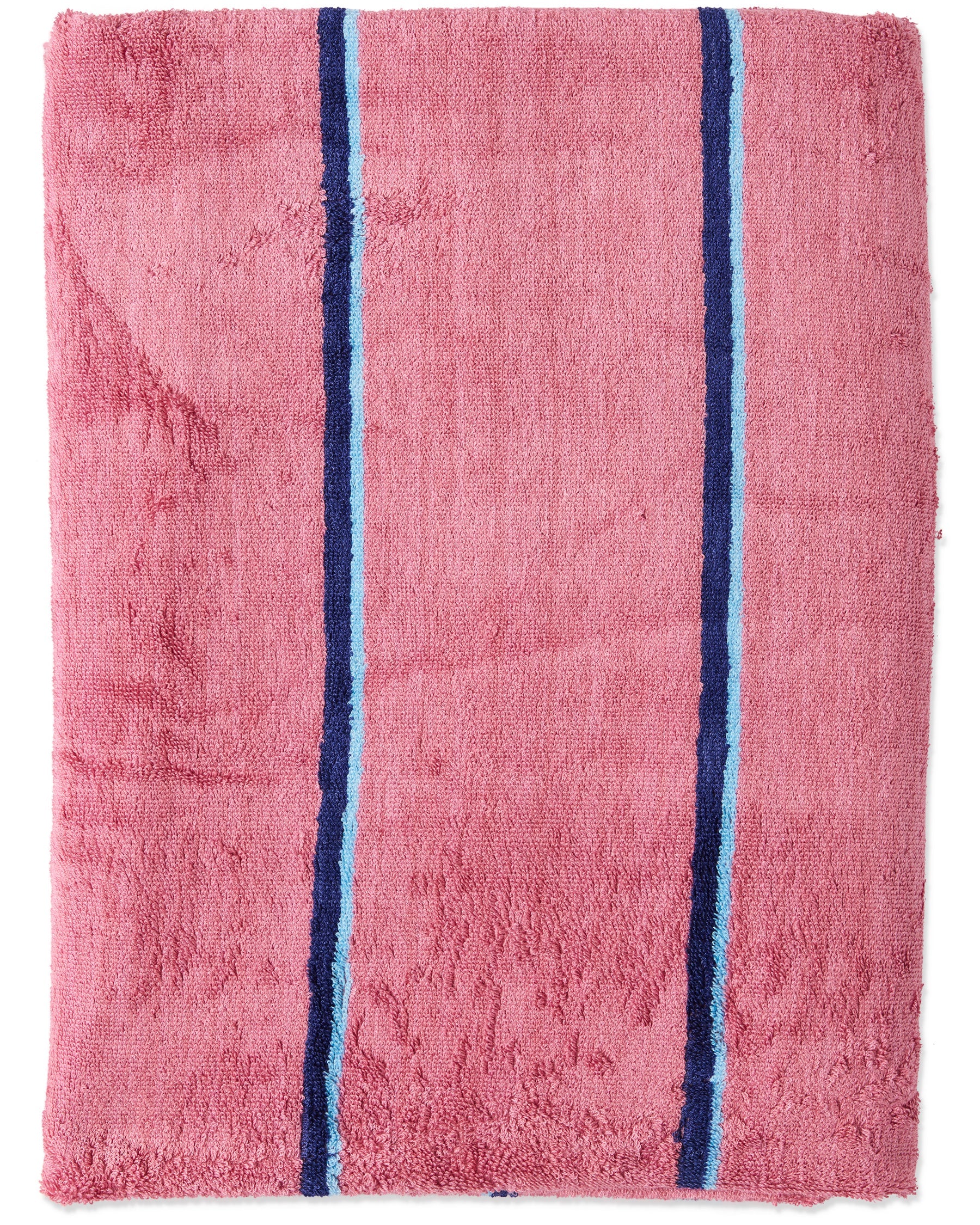 Blushing Stripe Bamboo Terry Bath Sheet by Kip & Co