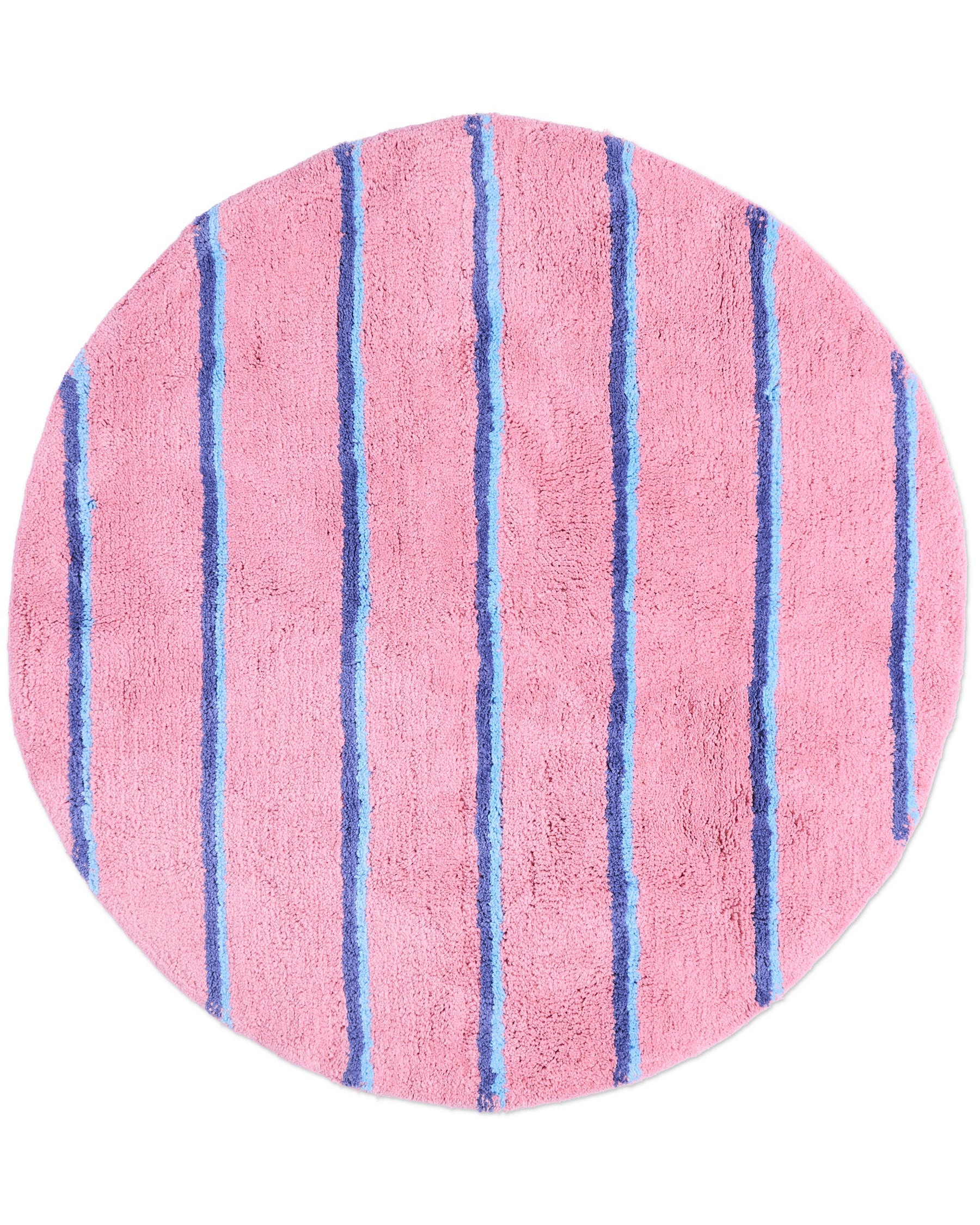 Blushing Stripe Round Bath Mat by Kip & Co