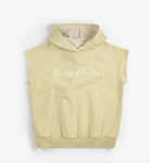 Front view of Bobo Choses Sleeveless Hoodie - Yellow | Bobo Choses