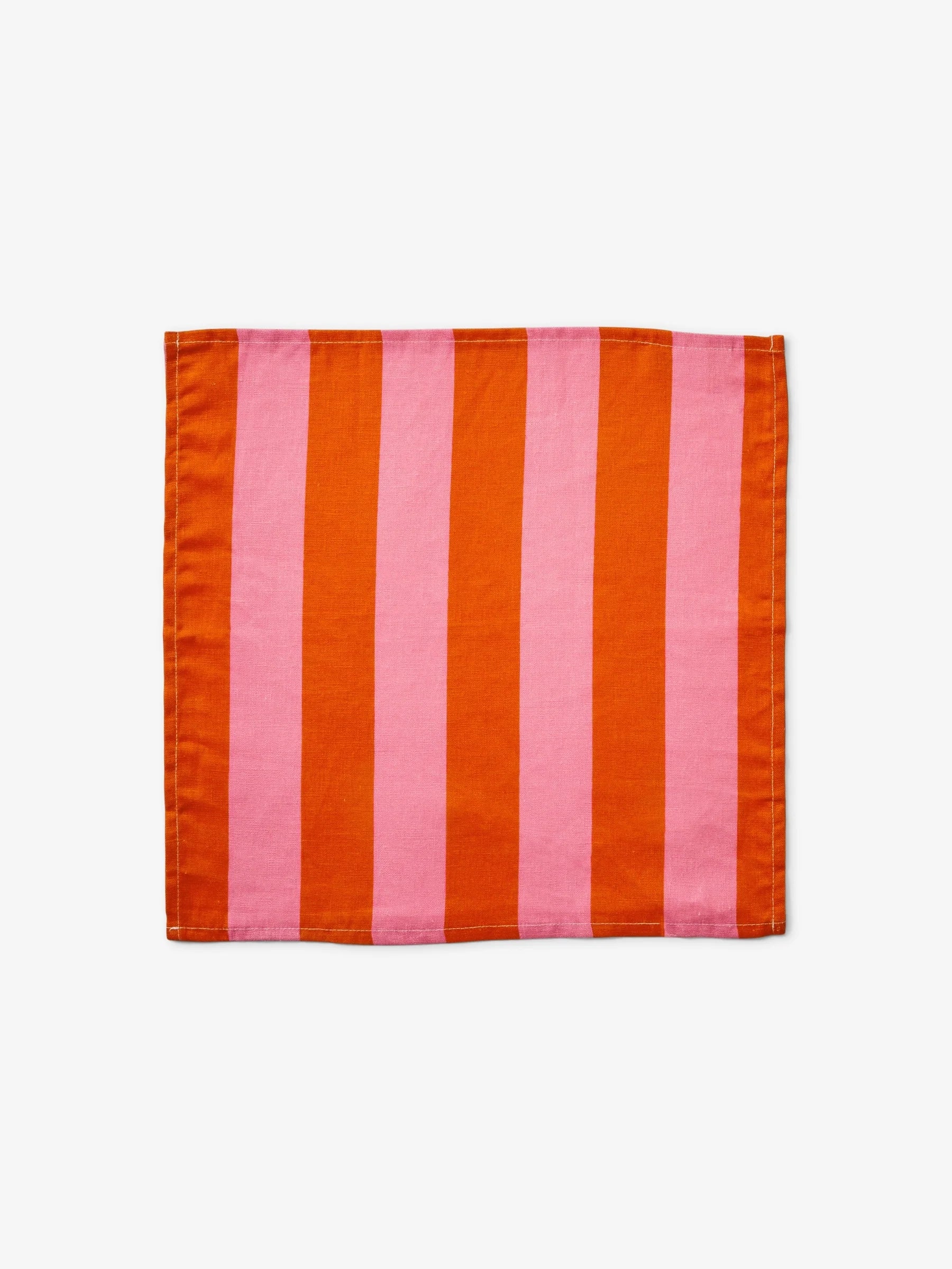 Bonnie & Neil bold stripe corbet linen napkisn - orange and pink linen napkin bonnie and neil