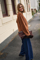Bonnie Lofty Knit - Toffee by Ceres Life - alpaca knit
