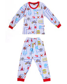 Boys winter pyjamas gamer print by Kip and Co