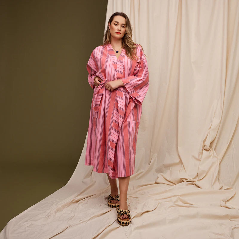 one of Australias best robes - Brigitte Cotton Bath Robe - Scarlet by Sage & Clare