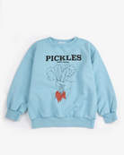 Front view of the Bunch Of Vegetables Sweatshirt - Light Blue | Bobo Choses