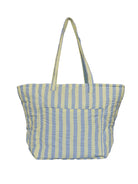 Butter Blue Seersucker Quilted Bag by Mosey Me 