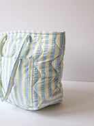  Butter Blue Seersucker Quilted Bag by Mosey Me 