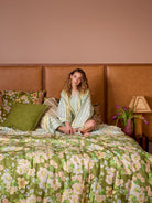 Buttercup Olive Multi Quilted Throw by Bonnie & Neil