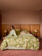 Buttercup Olive Multi Quilted Throw by Bonnie & Neil