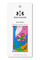 The Button Silk Twilly by Dark Hampton packaging