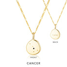 Zodiac Cancer Necklace Gold by Linda Tahija