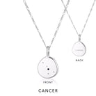 Zodiac Necklace Sterling Silver by Linda Tahija - Cancer