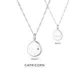 Zodiac Necklace Sterling Silver by Linda Tahija - Capricorn