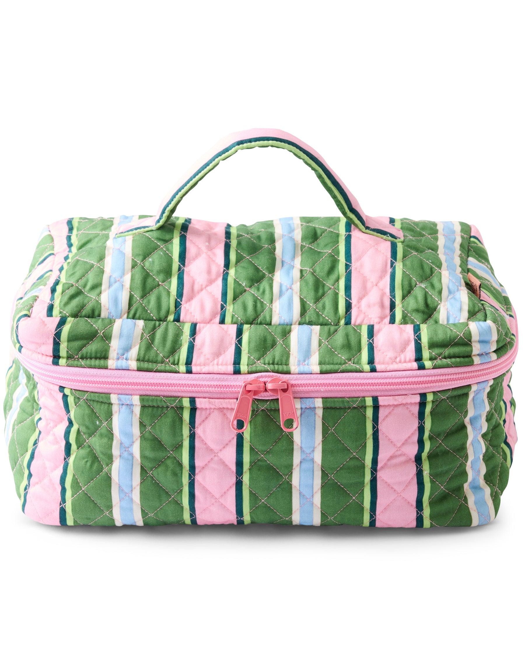 Cactus Stripe Quilted Cotton Toiletry Case by Kip & Co