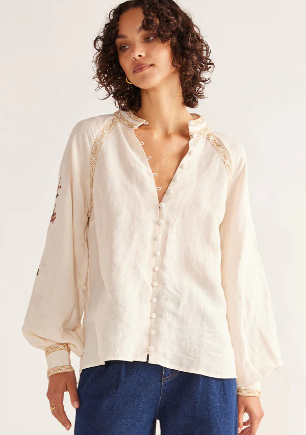 Camile Blouse in Ivory by Mos the label