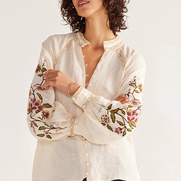 Camille Blouse in Ivory by Mos The Label