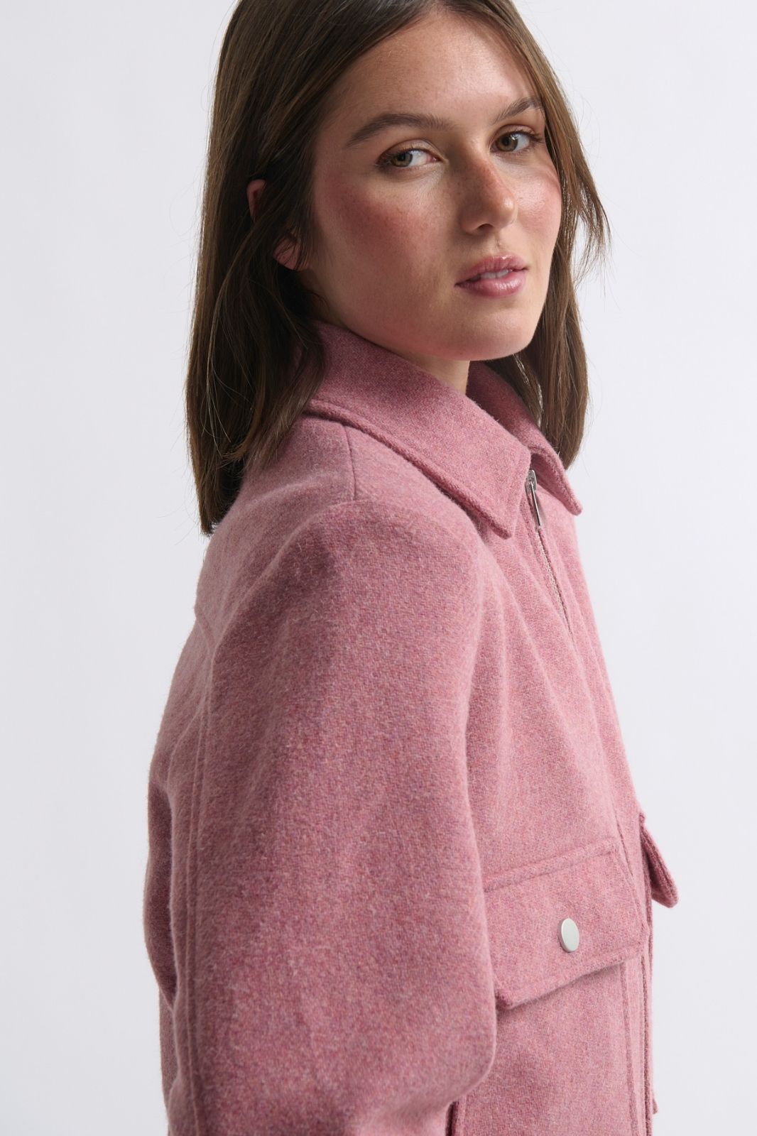 Kireina clothing care label showing 50% wool 50% acrylic blend