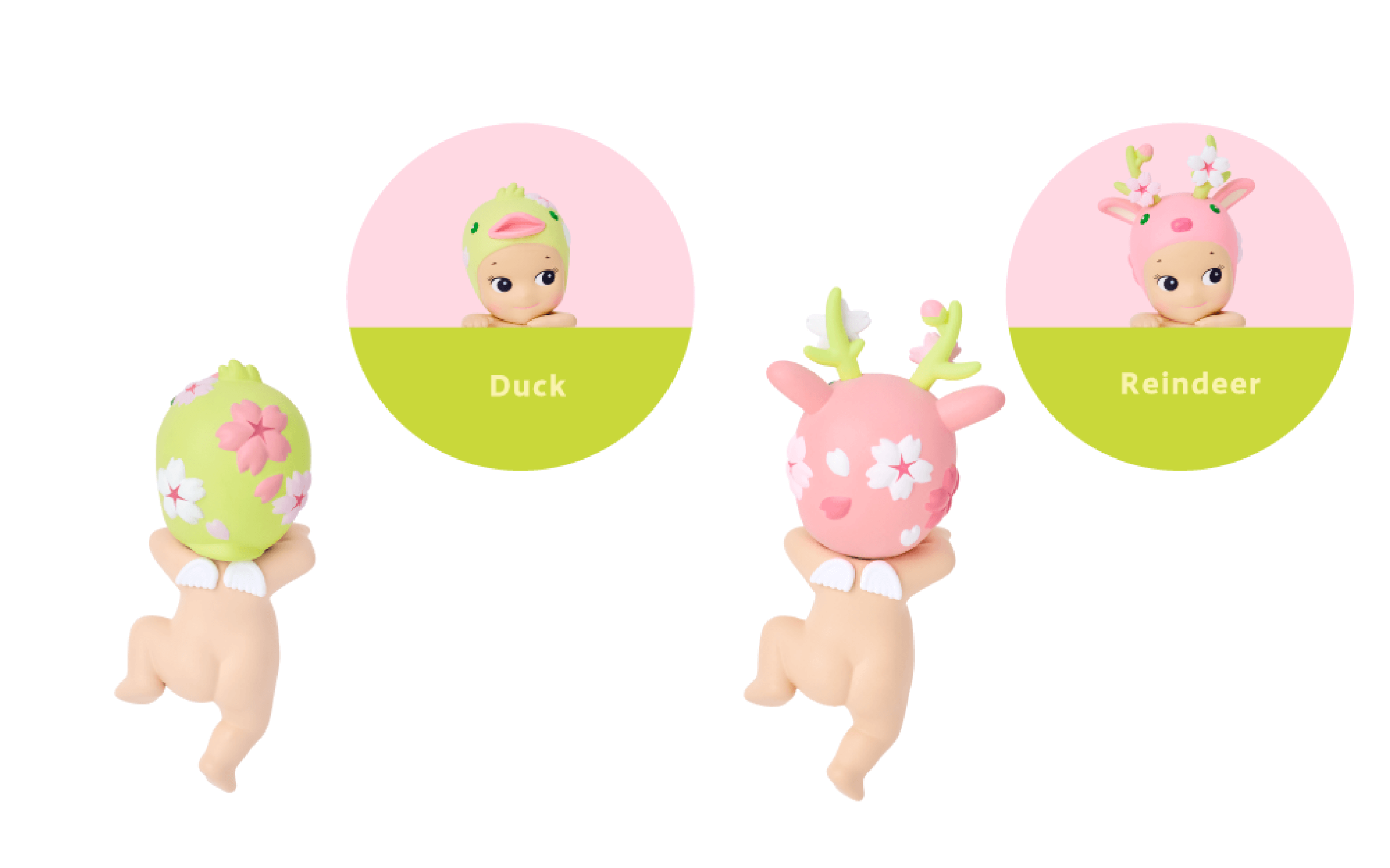 Sonny Angel Hippers - Cherry Blossom duck and reindeer