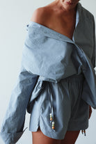 Chloe Cotton Short - Cornflower blue by By Billie