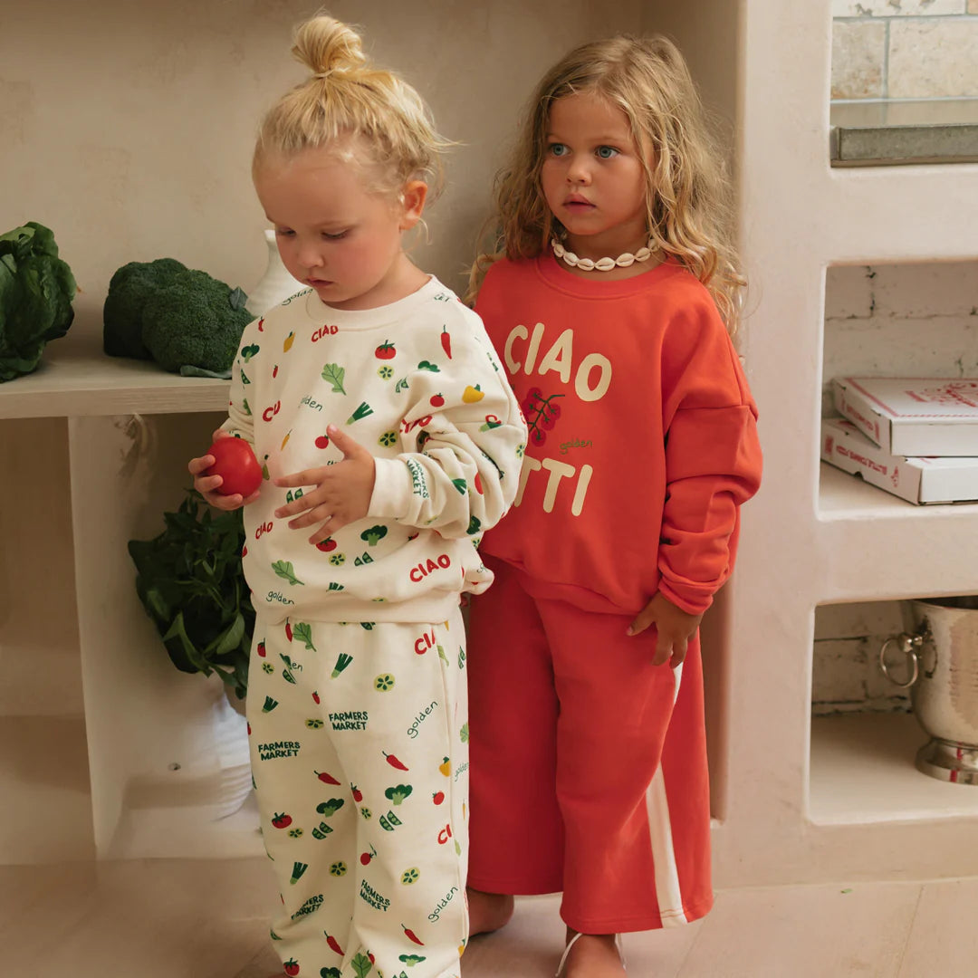 Ciao tutti sweater napoli red by Golden Children 