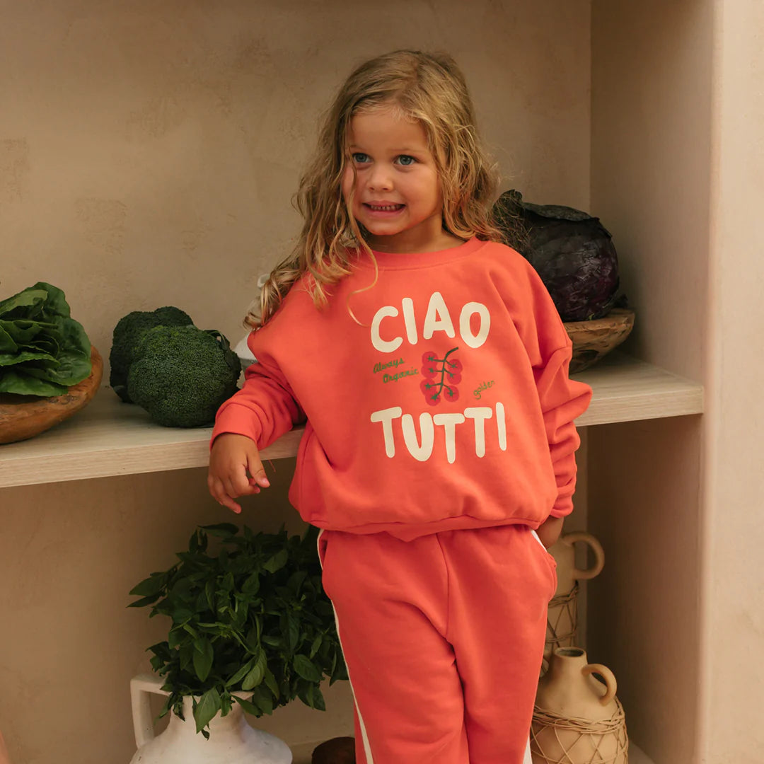 Ciao tutti sweater napoli red by Golden Children 