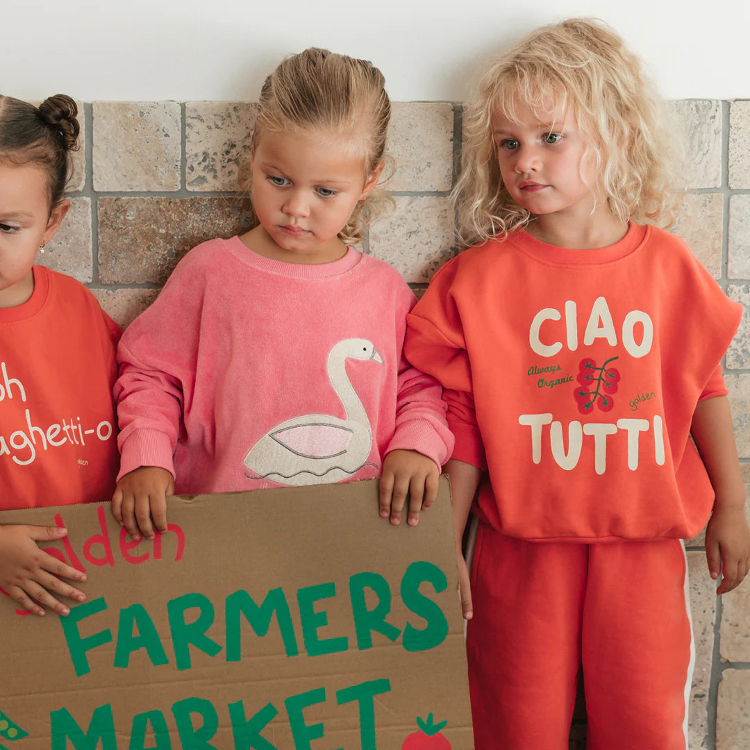 Ciao tutti sweater napoli red by Golden Children 
