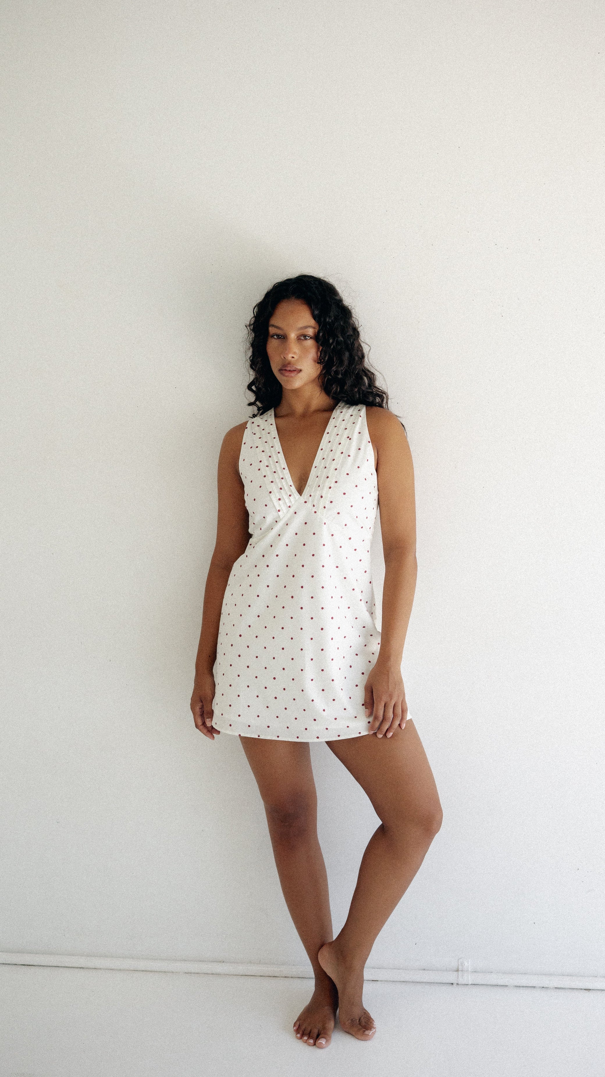 Clara Mini Dress – Cherry Polka Dot by Juni