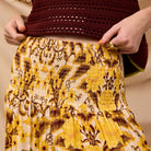 shirred maxi skirt detailing