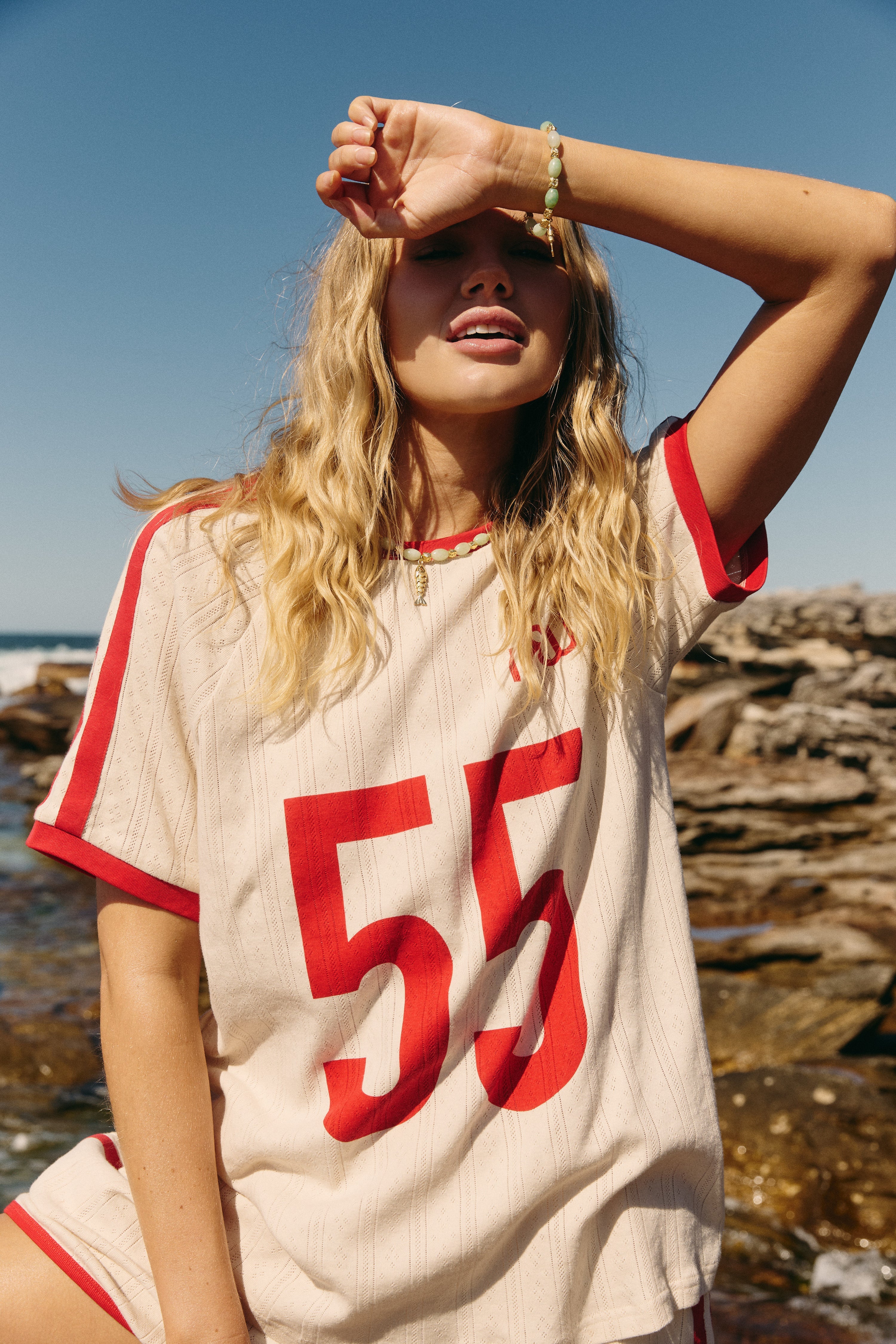 Club 55 Tee - Red by Indigo & Wolfe