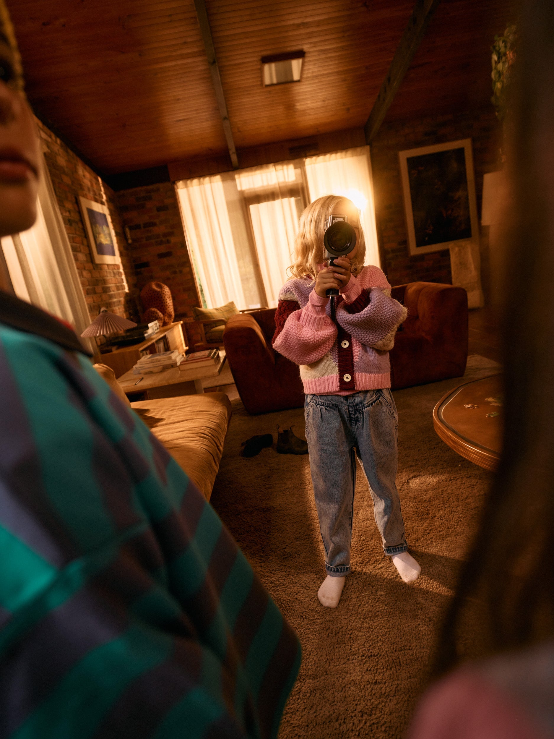 Colour Block Knit Cardigan Artistic | Goldie + Ace