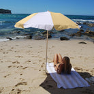 two person Compact Beach Umbrella Butternut by Sunnylife portable sun shade with UPF50 protection