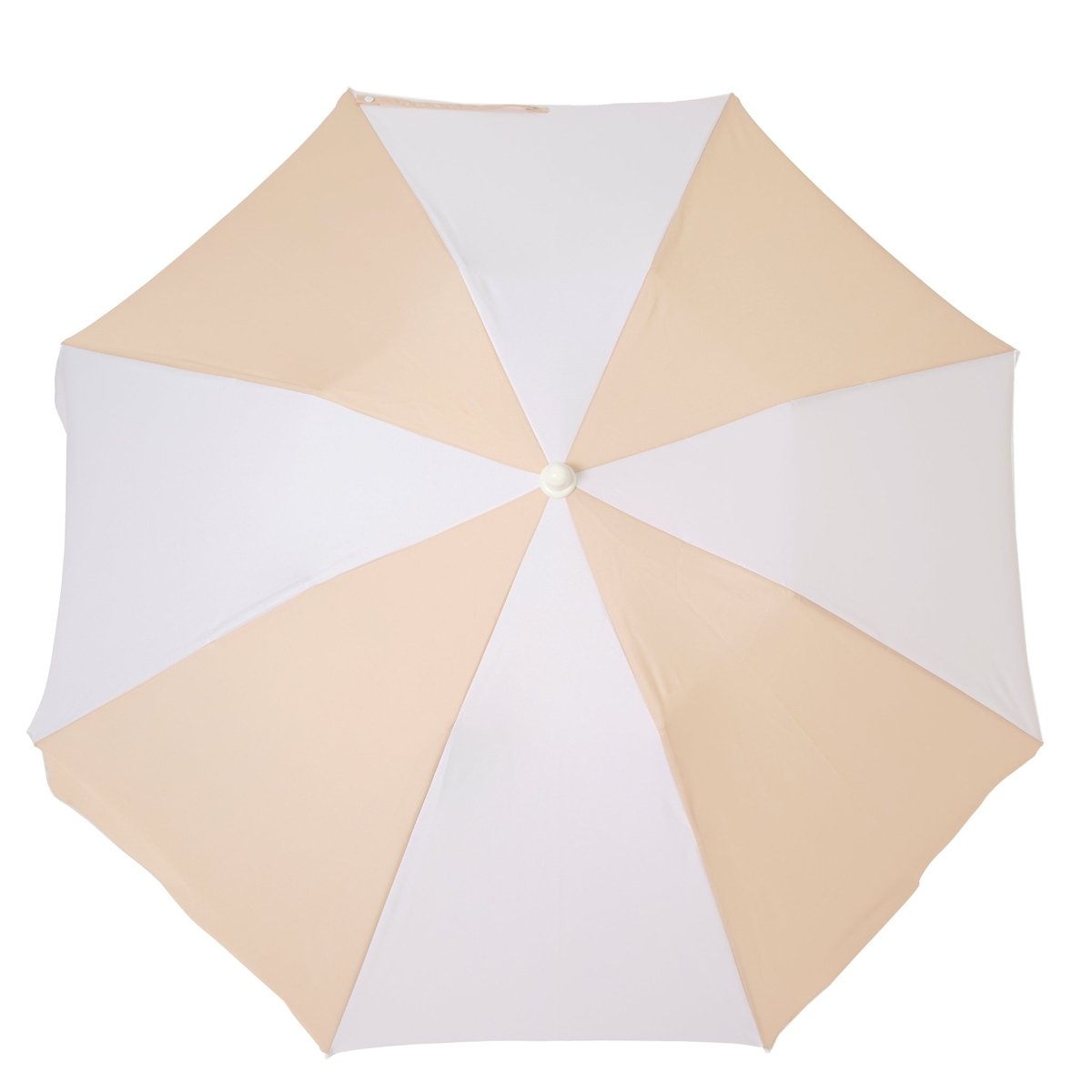 lady with Compact Beach Umbrella Butternut by Sunnylife portable sun shade with UPF50 protection