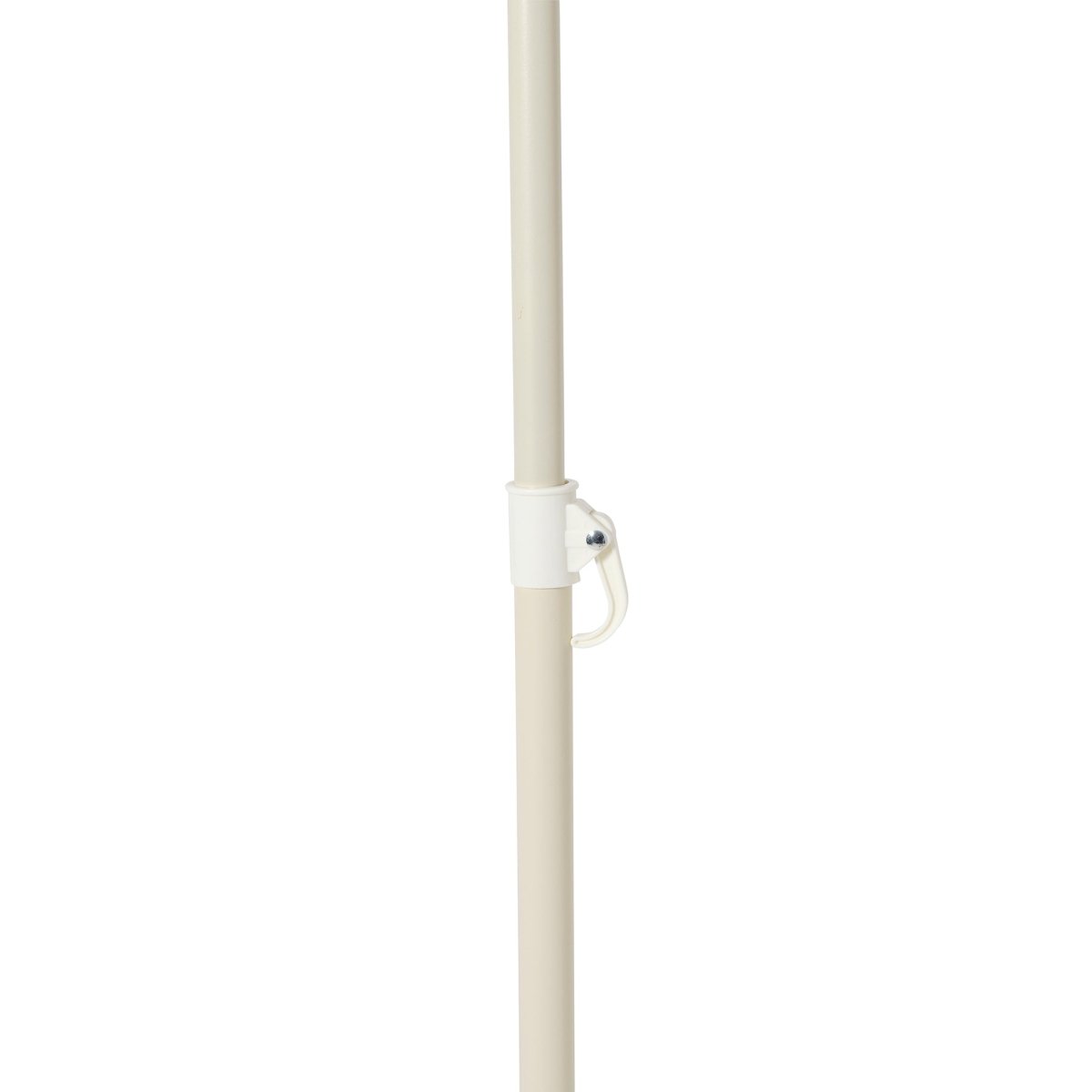 Beach umbrella pole with easy click
