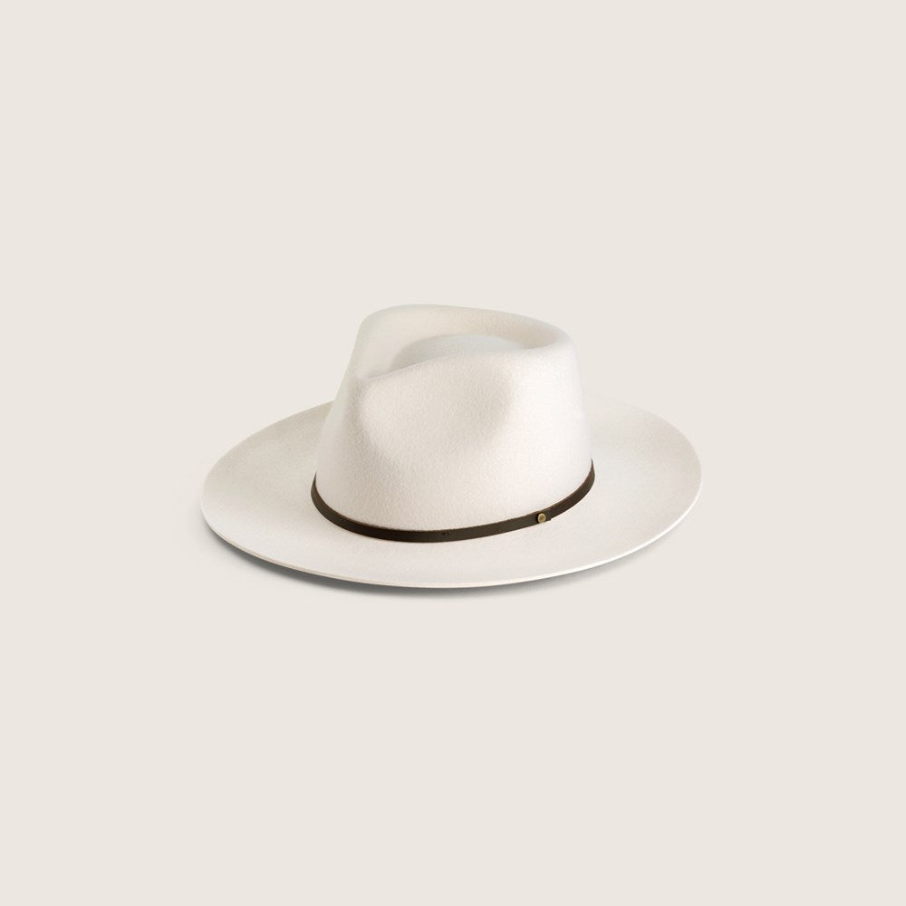 Cooper bone wool wide brim hat from Will & Bear
