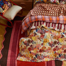 Cotton polyfill bedcover corner detail showing quilted construction