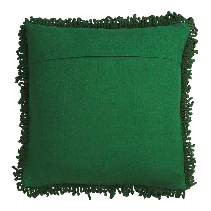reverse of Cora Tufted Cushion - Kelp by Sage & Clare