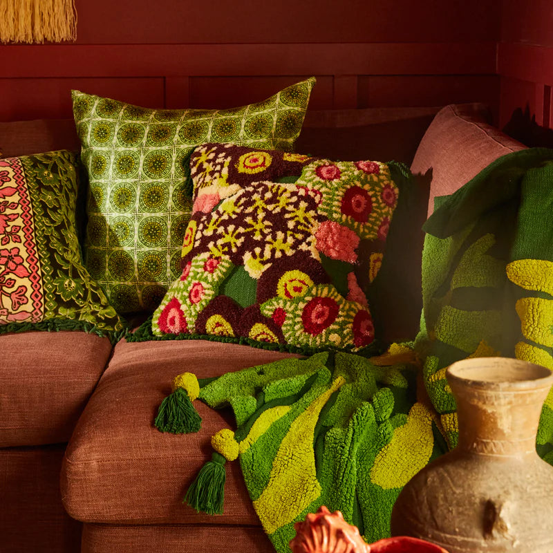 Cora Tufted Cushion - Kelp by Sage & Clare