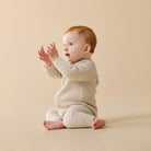 Baby in the Cream Organic Knitted Bauble Growsuit | Wilson + Frenchy