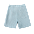 Back view of the Cyriel Shorts - Steel Blue Striped | Donsje