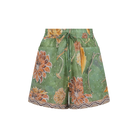Wandering Folk Dahlia Shorts in Moss